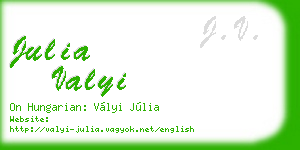 julia valyi business card