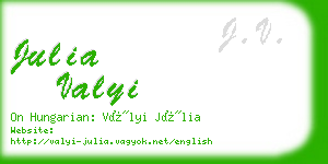 julia valyi business card